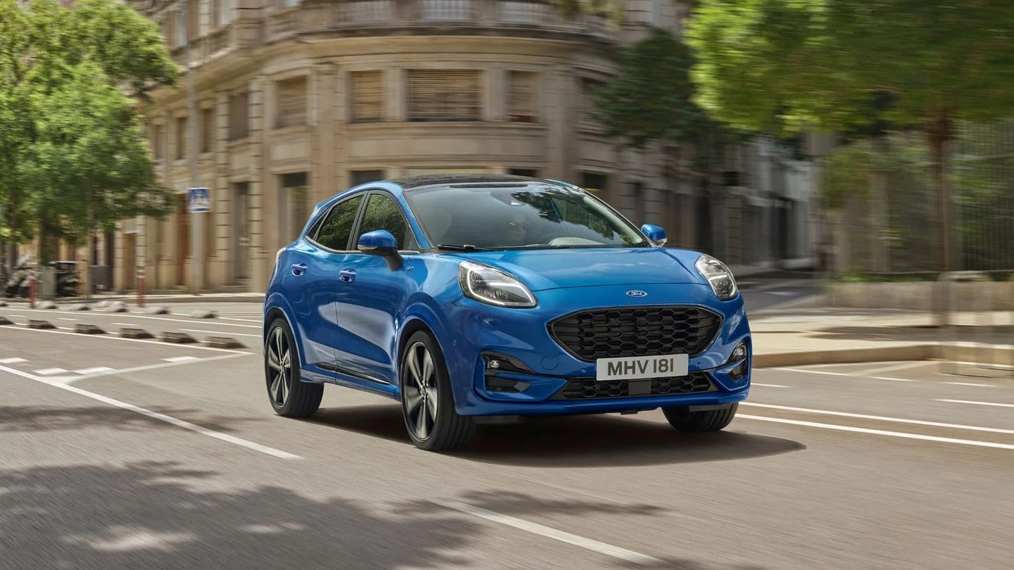 ford puma azul ford puma azul vista conducción